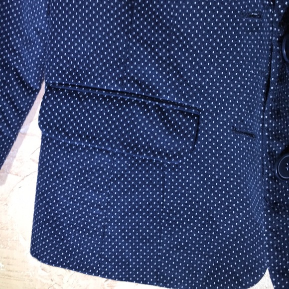 Cynthia Rowley Dark Blue with dots blazer jacket - Picture 3 of 7